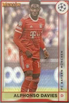 Alphonso Davies 2023 Topps Merlin Chrome Aqua Prism #55