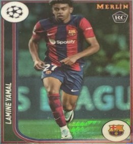 Lamine Yamal 2023 Topps Merlin Chrome Aqua Prism Refractor