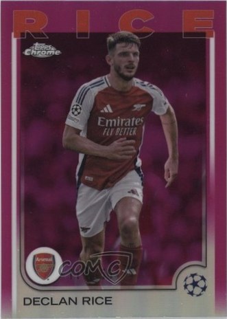 Declan Rice 2024 Topps Chrome Pink Refractor /250