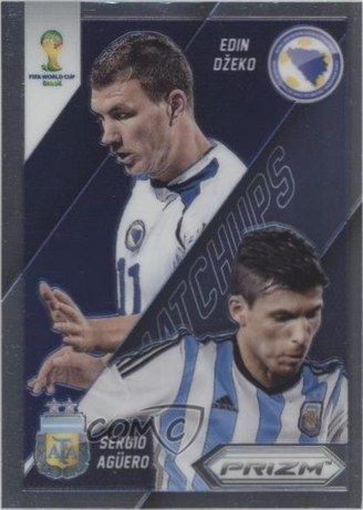 Edin Dzeko / Sergio Aguero 2014 Panini Prizm #12