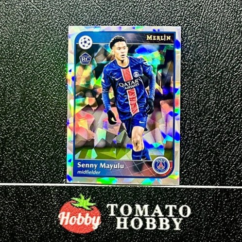 Senny Mayulu 2024 Topps Merlin Chrome UEFA 2024-25 Atomic Refractor