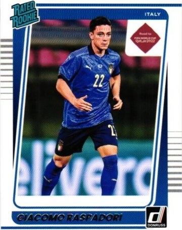 Giacomo Raspadori 2021 Panini Donruss Soccer Road To Qatar #187