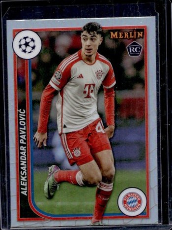Aleksandar Pavlovic 2023 Topps Chrome Merlin UEFA Refractor #42