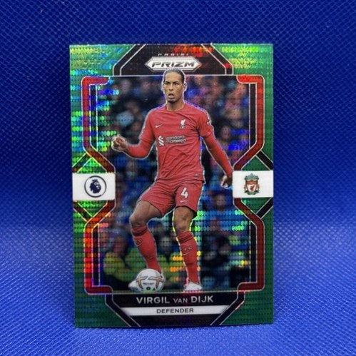 Virgil Van Dijk 2022 Panini Prizm Premier League Green Pulsar Prizm #190