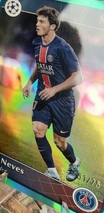 Joao Neves 2024 Topps Merlin UCC Aqua 87/75
