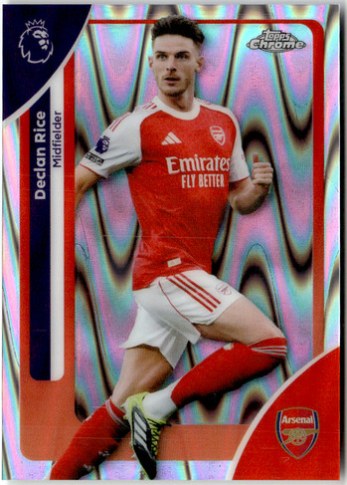 Declan Rice 2026 Topps Chrome Premier League Raywave #14
