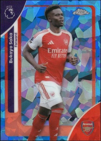 Bukayo Saka 2025 Topps Chrome Sapphire Edition Sapphire Edition #13