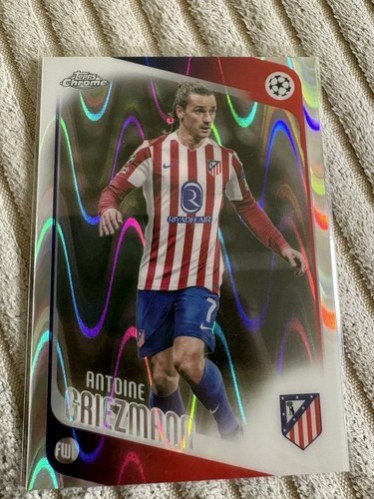 Antoine Griezmann 2025 Topps Chrome UEFA Raywave Refractor #82