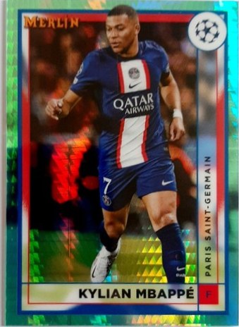 Kylian Mbappe 2022 Topps Merlin Chrome Aqua Mosaik