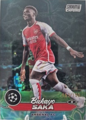 Bukayo Saka 2023 Topps Stadium Club Chrome 165/199