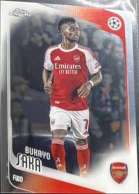 Bukayo Saka 2025 Topps Chrome UEFA Champions League #12