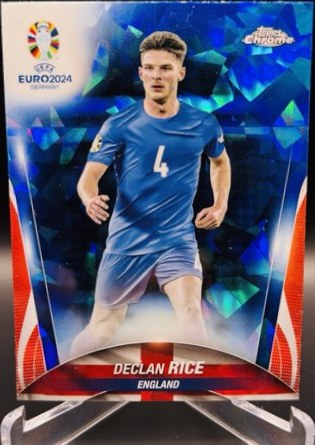 Declan Rice 2024 Topps Sapphire Chrome UEFA EURO Sapphire #104