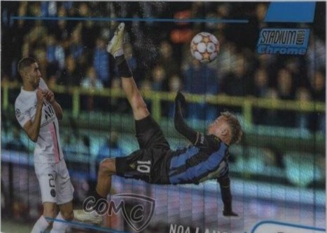 Noa Lang 2021 Topps Stadium Club UCL Blue Refractor #65