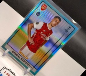 Gabriel Martinelli 2020 Topps Merlin Chrome Aqua Prism