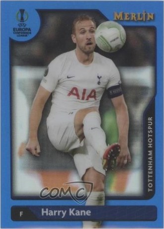 Harry Kane 2021 Topps Merlin Chrome UCL Blue Refractor 50/75