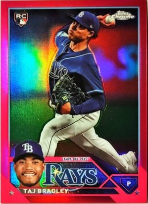 Taj Bradley 2023 Topps Chrome Magenta Refractor 346/399