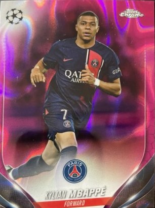 Kylian Mbappe Topps Chrome Pink Refractor