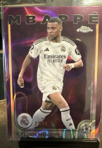 Kylian Mbappe Topps Chrome Purple /75