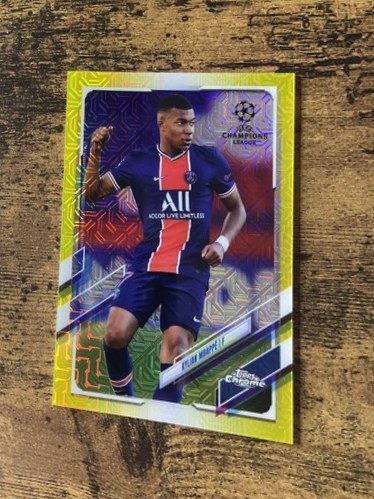 Kylian Mbappe 2020 Topps Chrome Yellow Refractor /150