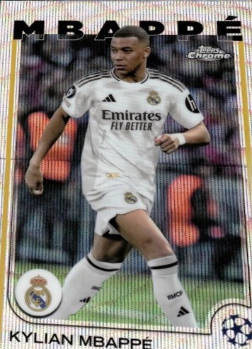 Kylian Mbappe 2024 Topps Chrome Wave