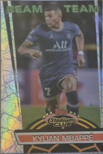 Kylian Mbappe 2021 Topps Stadium Club Chrome UCL 1992 Beam Team