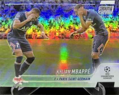 Kylian Mbappe 2021 Topps Stadium Club Chrome Refractor