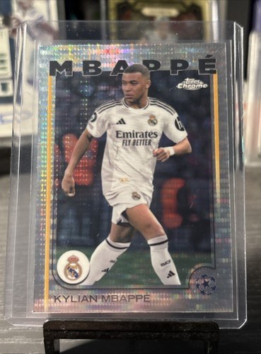 Kylian Mbappe 2024 Topps Chrome Silver Pulsar