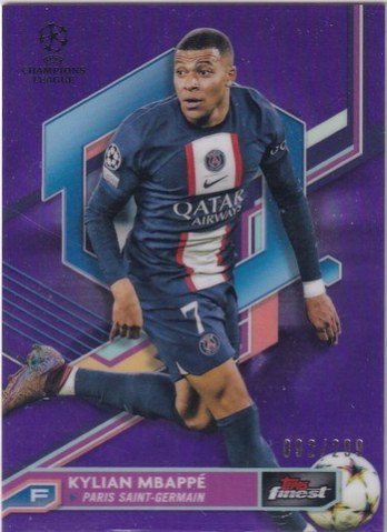 Kylian Mbappe 2023 Topps Chrome Champions League Purple /299