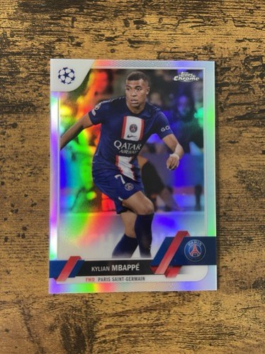Kylian Mbappe 2023 Topps Chrome Refractor
