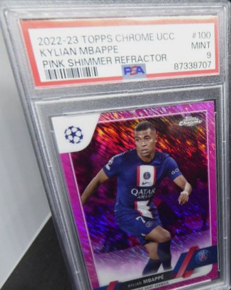 Kylian Mbappe 2023 Topps Chrome Pink Shimmer /250