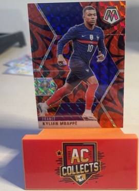 Kylian Mbappe 2021 Panini Mosaic UEFA EURO 2020 Reactive Red Prizm /218