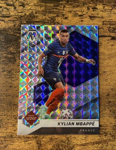 Kylian Mbappe 2021 Panini Mosaic Silver Mosaic Prizm