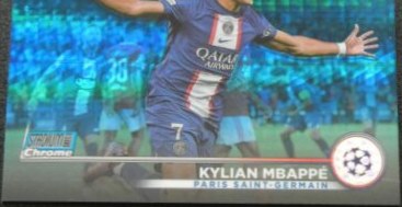 Kylian Mbappe 2022 Topps Stadium Club Blue Prizm
