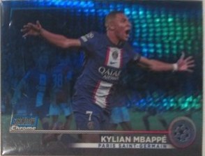 Kylian Mbappe Topps Stadium Chrome Blue Prizm