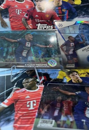 Kylian Mbappe 2022 Topps Stadium Club Chrome Aqua Wave /275