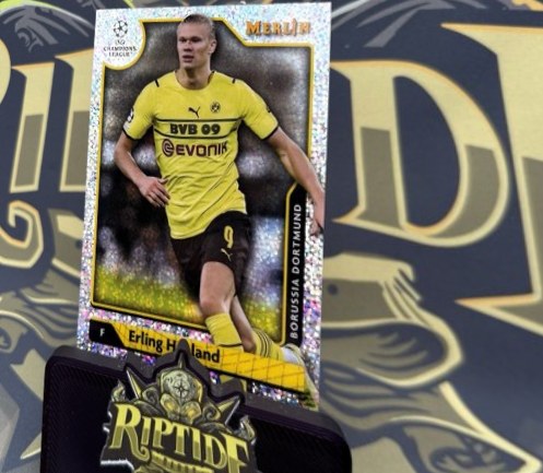 Erling Haaland 2021 Topps Merlin Chrome Speckle Refractor /150